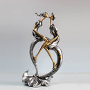 Kiss Couple Figurine Resin Handcrafts Lovers Statue Figurine Home Decorations