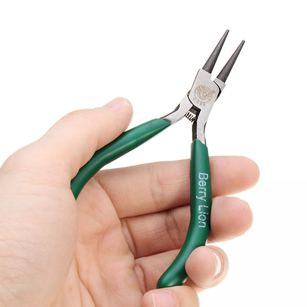 BERRYLION 5Inch 125mm Round Nose Pliers Wire Stripper Forceps Crimping Tool