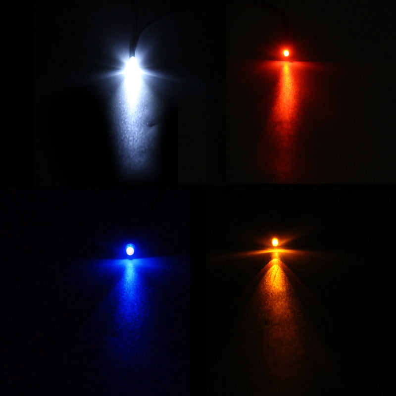 10pcs 3mm Pre Wired Constant LED Diode Ultra Bright Transparent Clear Bulb DC12V