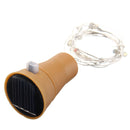 Solar Powered 10LEDs Cork Shaped Silver Wire Wine Bottle Fairy String Light for Christmas Party