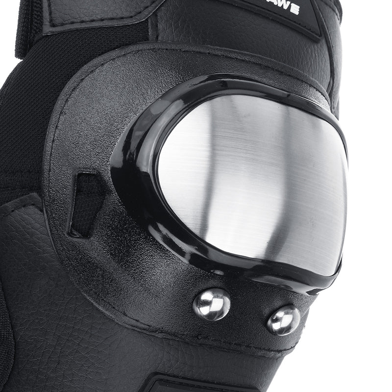 WOSAWE Motorcycle Long Knee Pad Elbow Guard Motorbike Racing Protective Gear Armor Stainless Steel