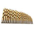 Drillpro 29Pcs 1/16 to 1/2 Inch Titanium Coated HSS Twist Drill Bit Set 118 Degree Point with Plastic Box for Wood Plastic Aluminum Copper