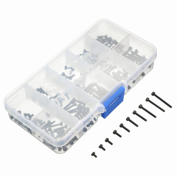 Suleve M2CH1 M2 Carbon Steel Allen Bolt 3-20mm Hex Socket Cap Screw Metric Assortment Kit 200Pcs