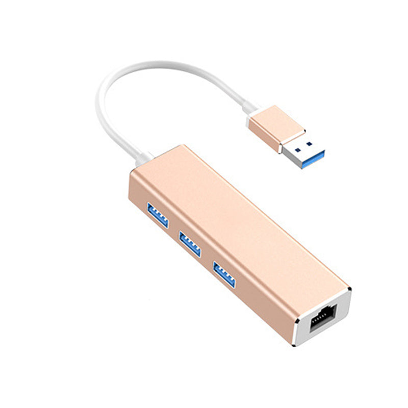 HOWEI HW-1505 USB3.0 to RJ45 Gigabit Ethernet USB Hub Aluminum Alloy with 1000Mbps Network Port Extender Extension Connector