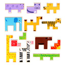 3D Puzzle Game Toy Tetris Wood Animal Jigsaw Puzzle Intellectual 3D Jigsaw Board for Boys Girls Early Education Learning