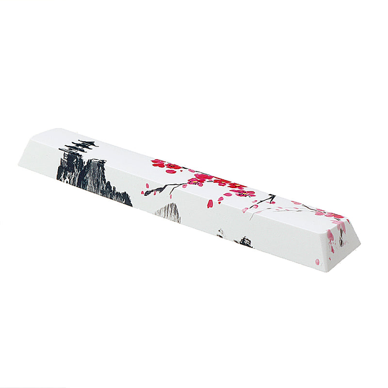 Five-sided Dyesub PBT Pagoda Plum Blossom Space Bar 6.25u Novelty Keycap