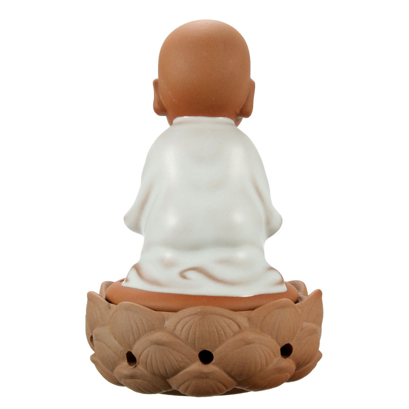 Ceramic Incense Burner Backflow Holder Porcelain Monk Bonze Stove Home Decor