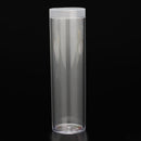 10Pcs/Set 25mm Round Clear Plastic Coin Tube Coin Holder Container for Quarter Dollar Storage Tube Screw