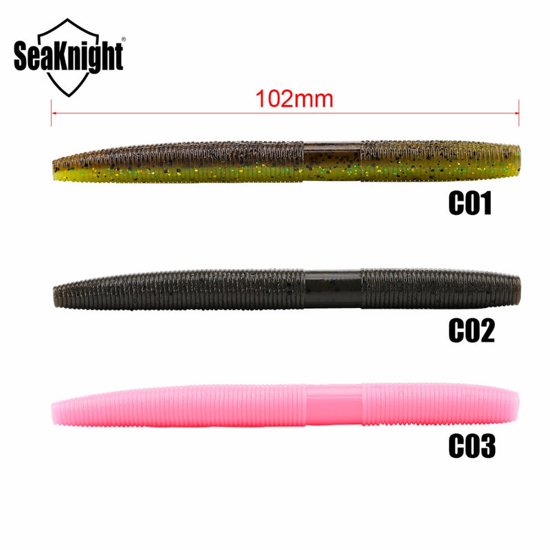 SeaKnight SL011 6pcs/bag 7.4g 102mm/4in Senko Soft Fishing Lure Worm Bass Carp Fishing Bait