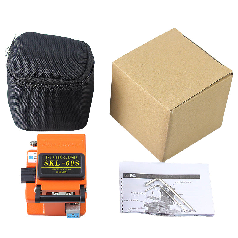 Raitool SKL-60S Optical Fiber Cutter Cutter FTTH High Precision Fiber Cleaver Orange with bag