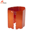 Fire Maple 8-Plates Wind Shield Camping Picnic Aluminum Stove Wind Screen FMW-508 225g Orange