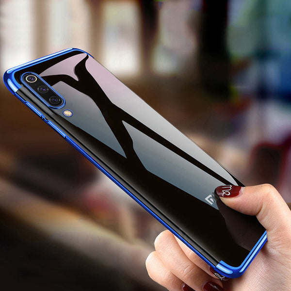 Bakeey Plating Transparent Shockproof Soft TPU Back Cover Protective Case for Xiaomi Mi 9 / Mi9 Transparent Edition