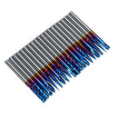 Drillpro 20pcs 3x3mm NACO Blue Coating Burrs Rotary File Tungsten Carbide Router Rasps