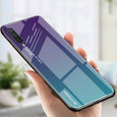 For Xiaomi Mi 9 Lite Case / Xiaomi CC9 Case Bakeey Gradient Color Tempered Glass + Soft TPU Back Cover Protective Case