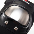 Wosawe 1 Pair Outdoor Cycling Protective Gear Stainless Steel Knee Pad Sports Elbow Knee Safety Equipment