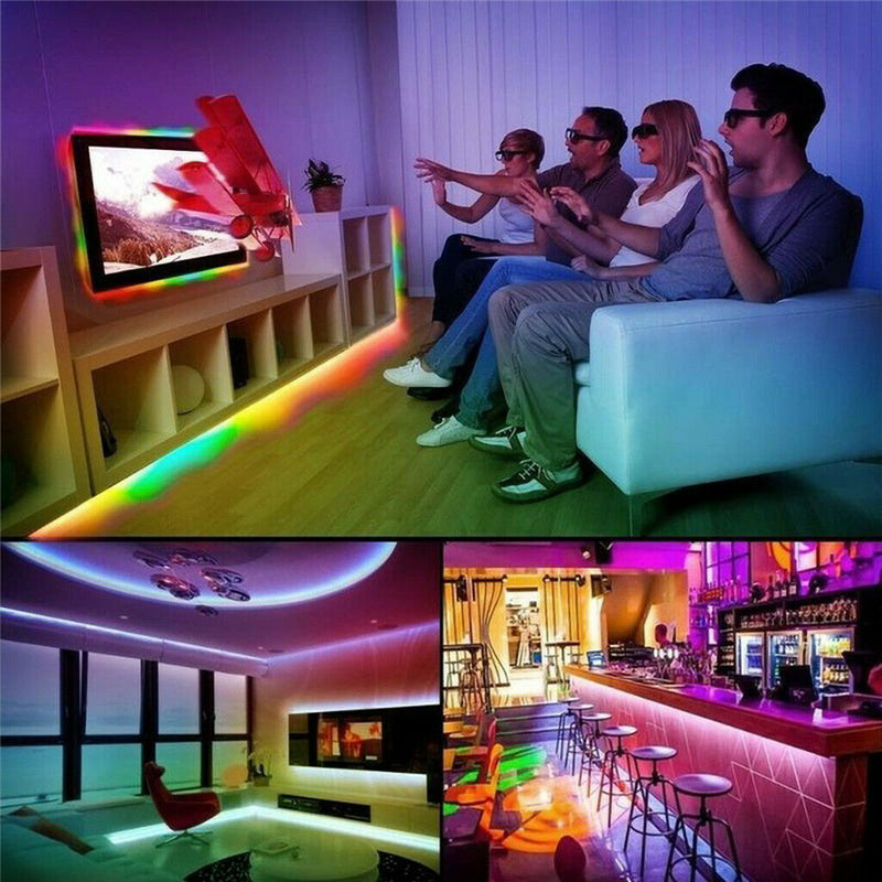 0.5M 1M 2M 3M Waterproof 5050 Music RGB USB LED Strip Light + IR Remote Control for KTV Hotel Bar TV Background