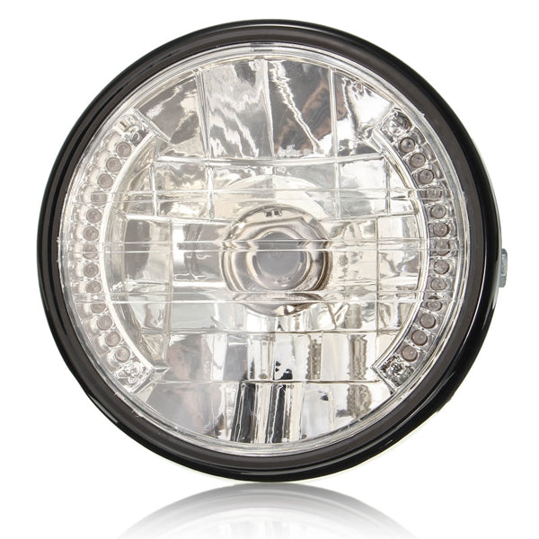 7inch H4 35W Motorcycle Headlight Amber LED Turn Signal Indicators For Harley Honda