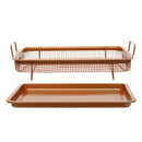 BBQ Picnic Stainless Steel Oven Grill Healthier Cook Bacon Drip Rack Tray With Pan