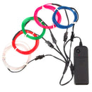 ARILUX Battery Powered 5PCS 1M Multicolor DIY Glow EL Wire Strip Light for Halloween Christmas DC3V