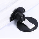 Heavy Duty Zinc Alloy Magnetic Door Stopper Hidden Floor Mount Door Catch Free Punching Door Holder w/ 3M Sticker