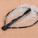 LEO Folding Fish Net Ultra-light Aluminum Alloy Rubber Mesh Catch Tackle Tool Fishing Accessories