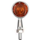 Pair 12V Motorcycle Amber Turn Signal Indicator Light Hollow Lamp For Harley