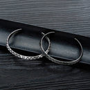 Titanium Steel Stainless Steel Rhomboid Open Male Bracelet