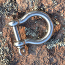 XINDA XD8619H Stainless Steel 9.8kg Tension D Anchor Shackle Climbing Carabiner Screw Lock