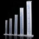 5Pcs 10/ 25/ 50/ 100/ 250mL Plastic Measuring Cylinder Beaker Tube Flask Cups Laboratory Scale