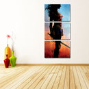 Miico Hand Painted Three Combination Decorative Paintings Wonder Woman Wall Art For Home Decoration