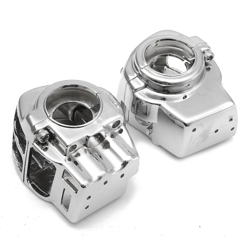 Chrome Switch Housing Cover Caps for Harley 883 XL1200 Road King/Electra Glide