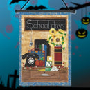 28"x40" School Days Back to School Fall House Flag Sunflower Books Desk Baner Decorations