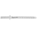 Machifit 6 Inch 0-150mm Stainless Steel Gauge Standard Rule Scale Depth Length Gauge Marking Measuring Tool with Detachable Clip