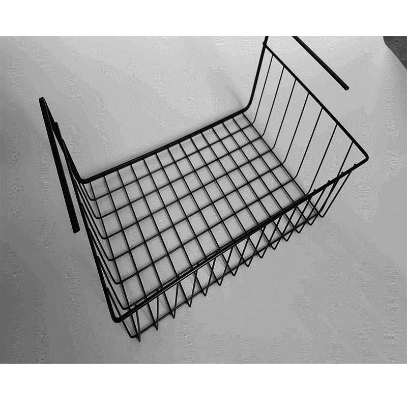 Multi-purpose Storage Basket Wardrobe Partition Metal Hanging Basket Refrigerator Rack Office Desktop Table Organizer Basket