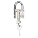 14Pcs Training Unlock Tool Skill Set Unlocking Lock Picks Set Key Transparent Practical Lock