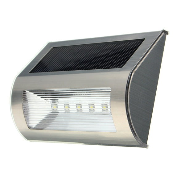 Solar Power 5 LED Waterproof Wall Light Outdoor Garden Path Yard Landscape Lamp