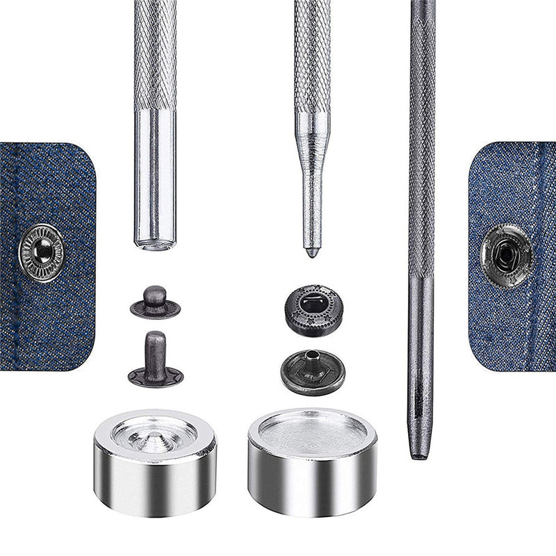 4 Pcs Metal Leather Craft Tools Snap Rivet Fastener Buttons Installation Tool Kit Hand Punch Tool Set