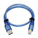 30CM Blue USB 2.0 Type A Male to Type B Male Power Data Transmission Cable For