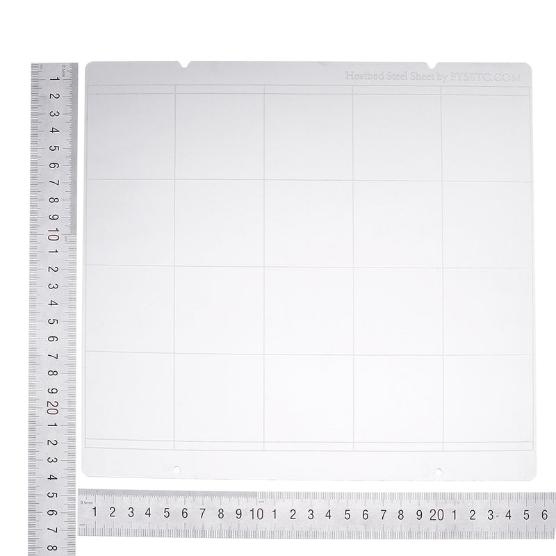 MK52 Hot Bed Iron Plate 253.8*241mm with 2pcs Adhesive PEI for 3D Printer