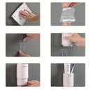 Wall Mount Toothbrush Holder Wash Cup Toothpaste Portable Hanging Gargle Cup