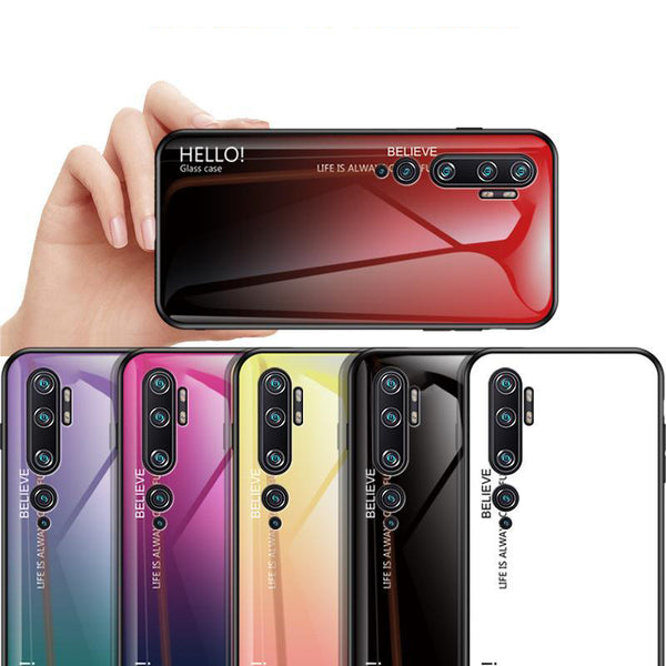 Bakeey Gradient Color Shockproof Tempered Glass Protective Case for Xiaomi Mi Note 10 / Xiaomi Mi Note 10 Pro / Xiaomi Mi CC9 Pro