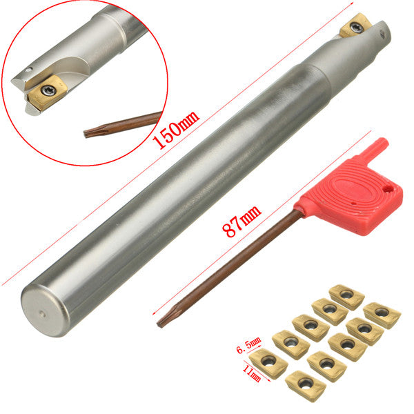 300R C14-14-150 Lathe Turning Tool Holder With 10pcs APMT1135PDER Carbide Inserts