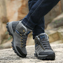 High-top Thicken Winter Warm Cotten Men Shoes Anti-ski Anti-puncture Plus Velvet Outdoor Hiking Shoes