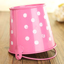 Mini Polka Dot Iron Sheet Flower Pot Flower Potted Plant Flowerpot Garden Decoration