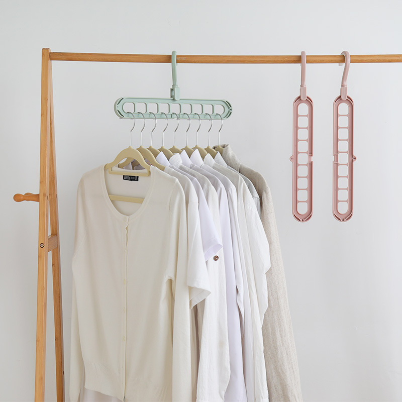 Multi-functional Cloth Hanger Balcony Wardrobe Store Rotating Non-slip Drying Racks