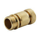 3/4'' NPT Solid Brass Male and Female Connector Garden Hose Quick Connect Water Hose Pipe Connectors Fitting w/ Hose Washers