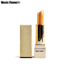 Music Flower Golden Lip stick Shimmer Long lasting Water-proof Metal Moisturizing Women Makeup