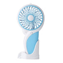 Well Star WT-N10 Handheld Mini USB Woodpecker Fan with Base LED Light Lamp Fan Rechargeable Air Cooler Silent Cooling Fan For Home Office Student Dormitory Outdoors Travelling