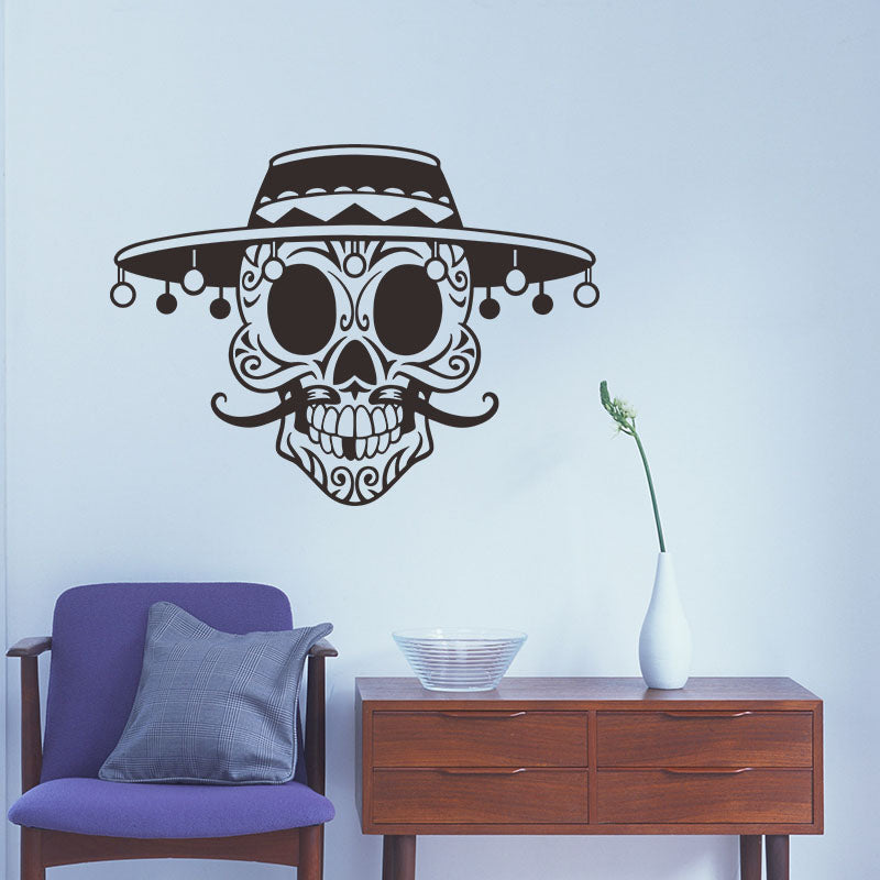 Miico FX3038 Halloween Sticker Cartoon Wall Stciker Skull Pattern Removable Stciker Room Decoration