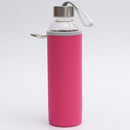 550ml BPA Free Glass Juice Tea Water Bottle Cup Mug with Stainless Steel Filter Infuser & Protective Bag